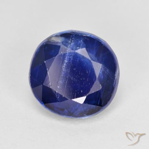 Cianita Azul marino natural de 2.53 ct, Redondo, SI