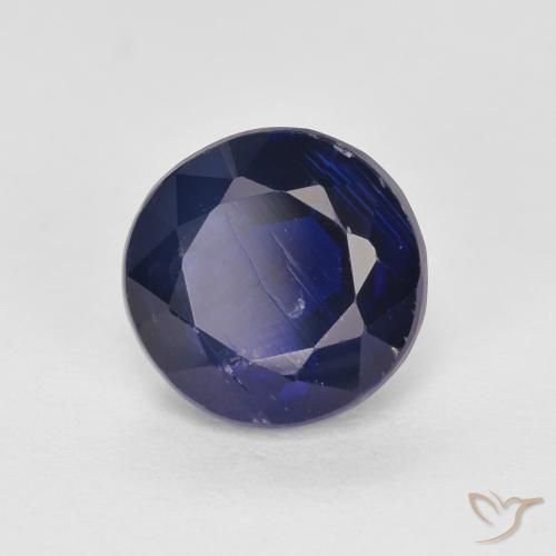 Cianita Azul oscuro natural de 1.70 ct, Redondo, SI
