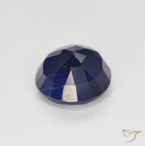 Cianita Azul oscuro natural de 1.70 ct, Redondo, SI