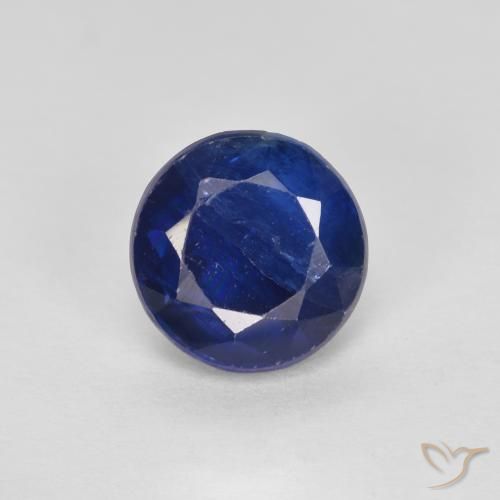 Cianita Azul marino natural de 1.96 ct, Corte Redondo, SI