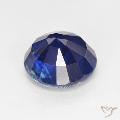 Cianita Azul muy intenso natural de 2.72 ct, Redondo, SI