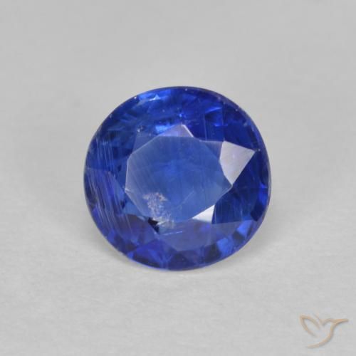 Cianita Azul oscuro natural de 0.94 ct, Redondo, SI-I1