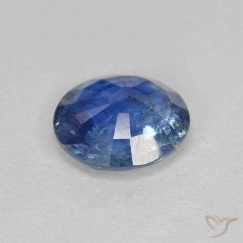 Cianita Azul oscuro natural de 1.25 ct, Corte Redondo, SI-I1