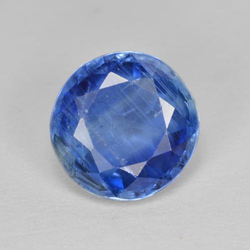 Cianita azul natural de 2,88 ct, corte redondo, SI