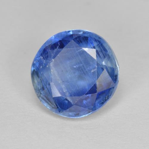 Cianita azul natural de 2,88 ct, corte redondo, SI