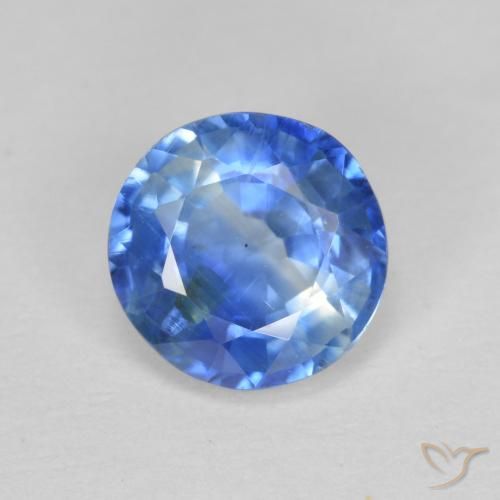 1.53ct Natural Azul marino claro Cianita, Redondo, SI