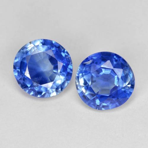 Gemas de cianita azul natural de 1,94 ct, corte redondo, SI-I1