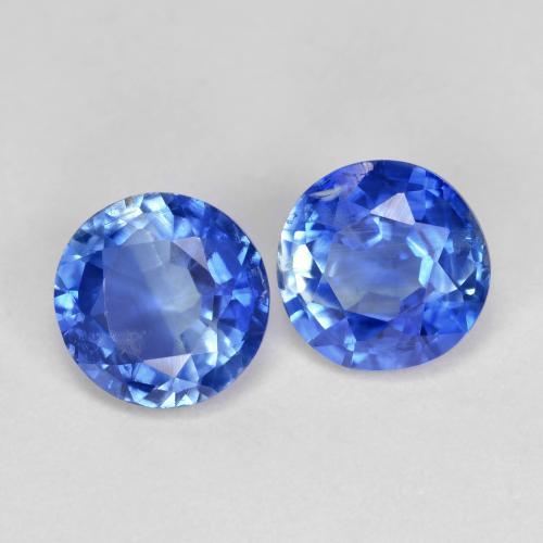 Gemas de cianita azul natural de 1,94 ct, corte redondo, SI-I1
