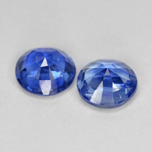 Gemas de cianita azul natural de 1,94 ct, corte redondo, SI-I1