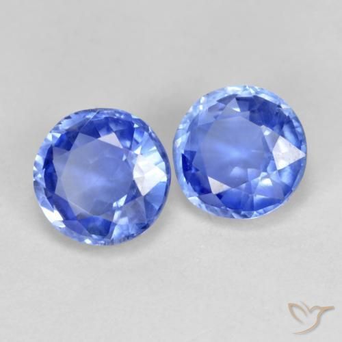 Gemas de Cianita Azul marino claro natural de 2.18 ct, Redondo, SI-I1
