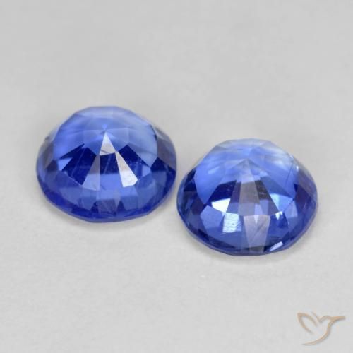 Gemas de Cianita Azul marino claro natural de 2.18 ct, Redondo, SI-I1