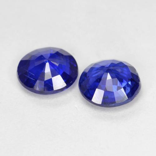 Gemas de cianita azul natural de 1,85 ct, corte redondo, SI