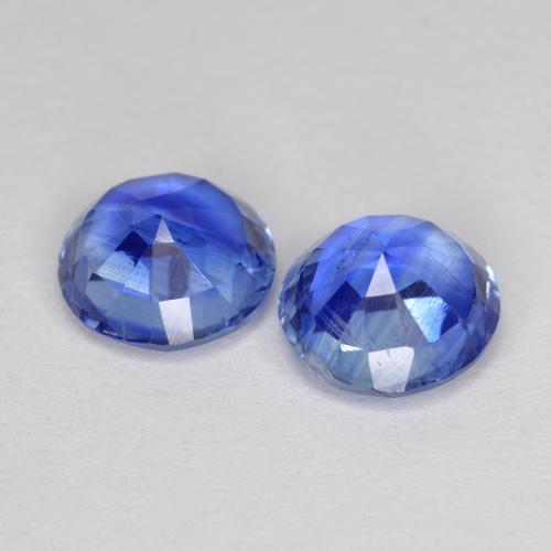 Gemas de Cianita Azul intenso natural de 2.03 ct, Corte Redondo, SI