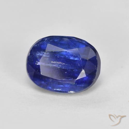 Cianita Azul marino intenso natural de 2.18 ct, Ovalada, SI