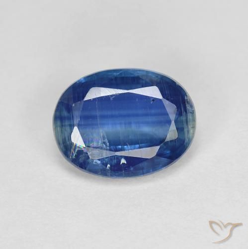 1.55ct Natural Azul marino cianita, Ovalada, SI