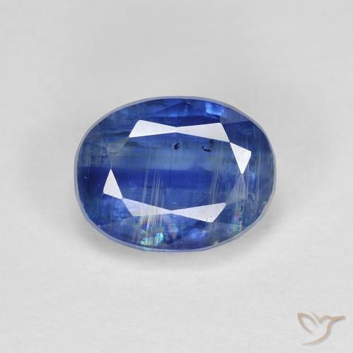 2.02ct Natural Azul oscuro cianita, Ovalada, SI