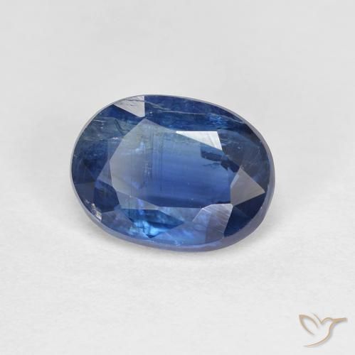 Cianita Azul oscuro natural de 1.57 ct, Ovalada, SI
