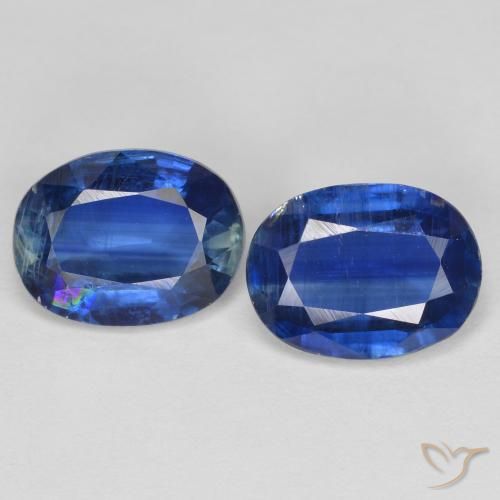 2.92ctw Natural Azul marino cianita, Ovalada, SI