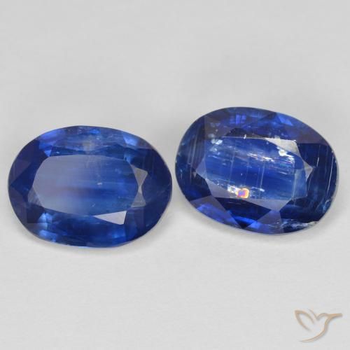 Gemas de Cianita Azul oscuro natural de 2.85 ct, Ovalada, SI
