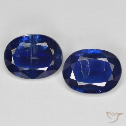 2.85ctw Natural Azul real cianita, Ovalada, SI