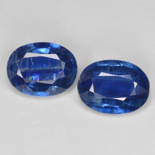 2.91ctw Natural Azul oscuro cianita, Ovalada, SI