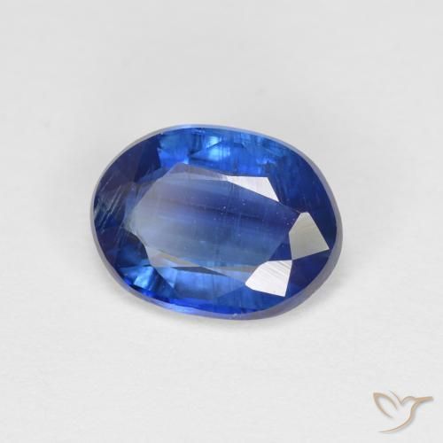 Cianita Azul oscuro natural de 1.54 ct, Ovalada, SI