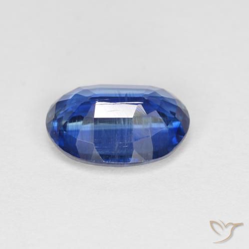 Cianita Azul oscuro natural de 1.54 ct, Ovalada, SI