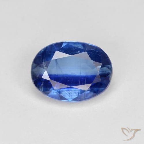 1.76ct Natural Azul marino cianita, Ovalada, VS-SI