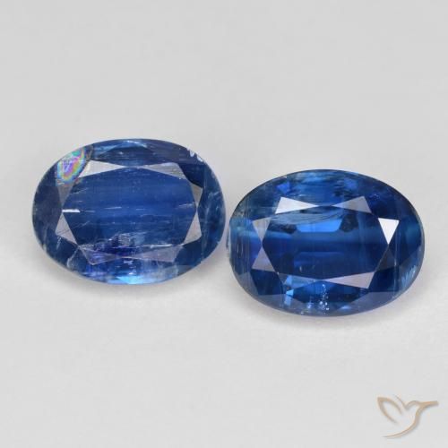 Gemas de cianita azul natural de 3,43 ct, corte óvalo, SI