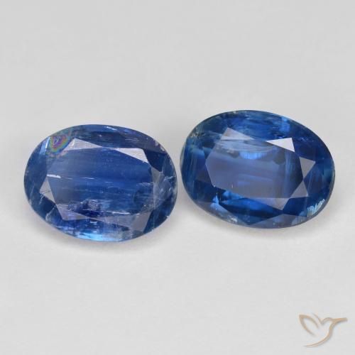 Gemas de cianita azul natural de 3,43 ct, corte óvalo, SI
