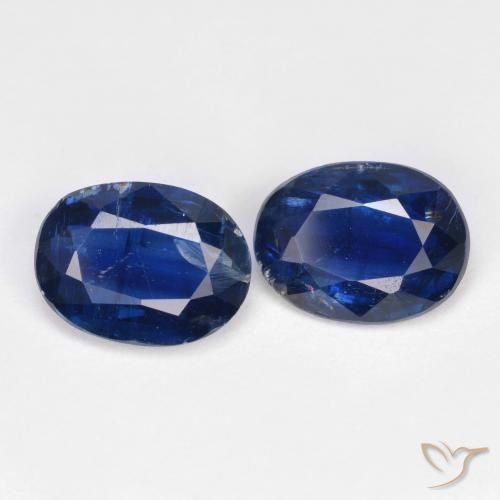 Gemas de Cianita Azul marino natural de 2.91 ct, Ovalada, SI