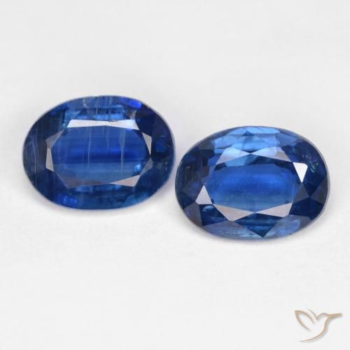 2.95ctw Natural Azul marino cianita, Ovalada, SI