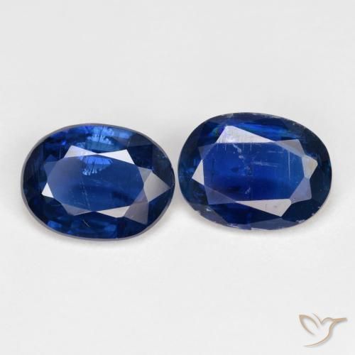 Gemas de Cianita Azul oscuro natural de 2.65 ct, Ovalada, SI