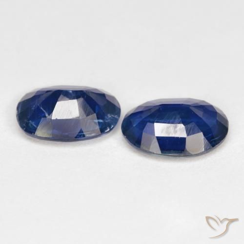 Gemas de Cianita Azul oscuro natural de 2.54 ct, Ovalada, SI