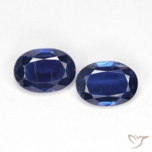1.86ctw Natural Azul oscuro cianita, Ovalada, VS-SI