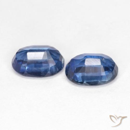 Gemas de Cianita Azul oscuro natural de 2.19 ct, Ovalada, VS-SI