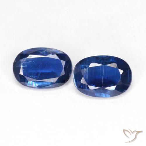 1.68ctw Natural Azul oscuro cianita, Ovalada, VS-SI