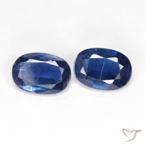 Gemas de Cianita Azul oscuro natural de 1.68 ct, Ovalada, VS-SI