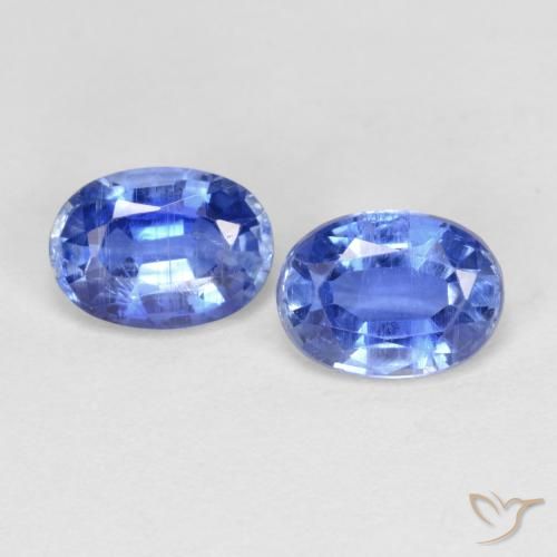 2.04ctw Natural Azul marino medio cianita, Ovalada, VS-SI