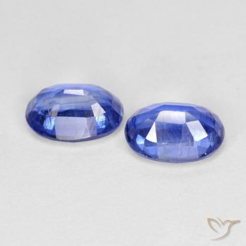Gemas de Cianita Azul marino medio natural de 2.04 ct, Ovalada, VS-SI