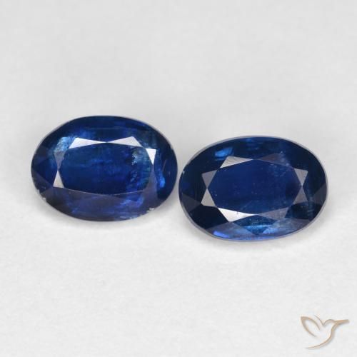 2.13ctw Natural Azul oscuro cianita, Ovalada, SI