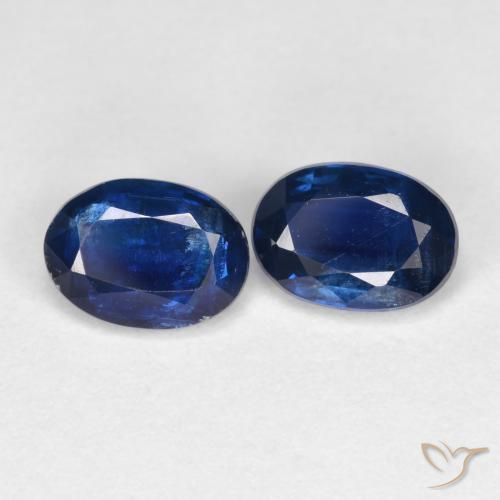 Gemas de Cianita Azul oscuro natural de 2.13 ct, Ovalada, SI