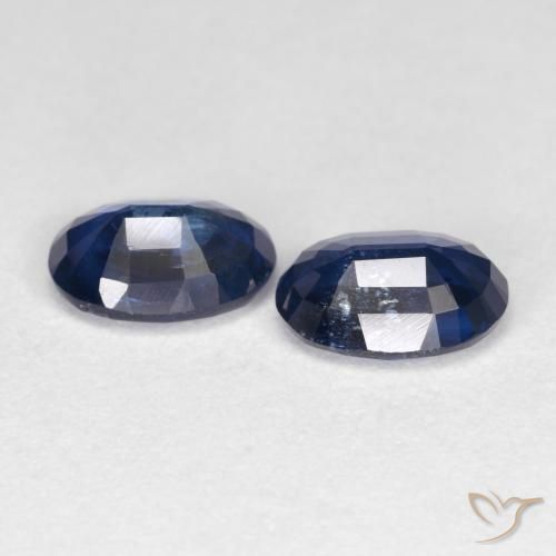 Gemas de Cianita Azul oscuro natural de 2.13 ct, Ovalada, SI