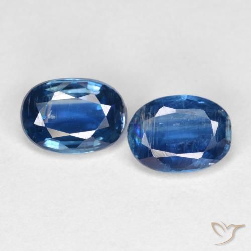 2.05ctw Natural Azul marino Cianita, Ovalada, SI