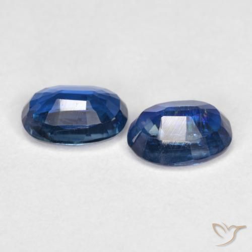 Gemas de Cianita Azul marino natural de 2.05 ct, Ovalada, SI