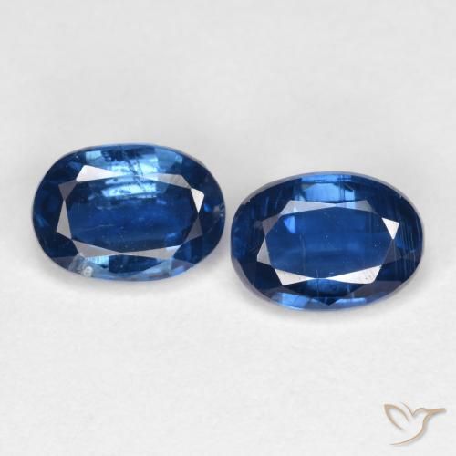 2.14ctw Natural Azul marino cianita, Ovalada, SI
