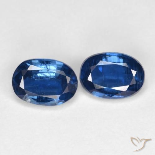 Gemas de Cianita Azul marino natural de 2.14 ct, Ovalada, SI