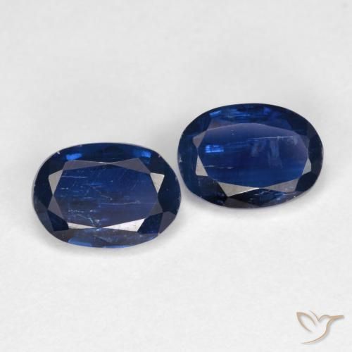 1.96ctw Natural Azul marino intenso cianita, Ovalada, SI
