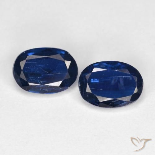 Gemas de Cianita Azul marino intenso natural de 1.96 ct, Ovalada, SI