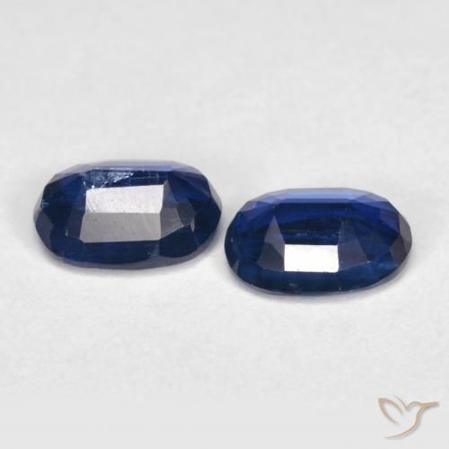 Gemas de Cianita Azul marino intenso natural de 1.96 ct, Ovalada, SI